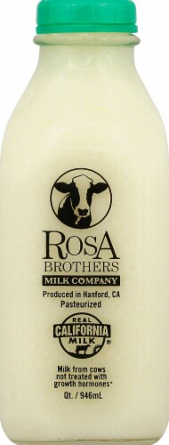 Rosa Brothers Glass Bottled Egg Nog Perspective: front