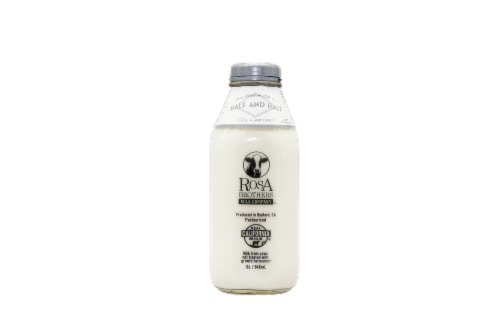 Rosa Brothers Milk Company® Glass Bottled Half & Half Perspective: front