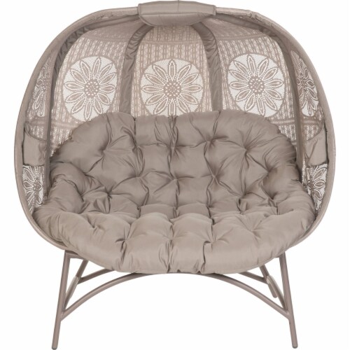 Flowerhouse Cozy Dreamcatcher Sand Pumpkin Loveseat - Perspective: front