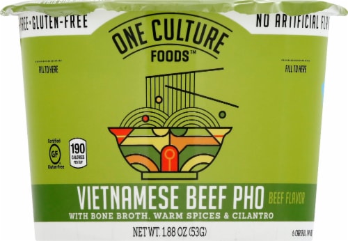 One Culture Foods Vietnamese Beef Pho with Bone Broth Perspective: front