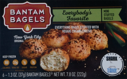 Bantam Bagels Everything Mini Stuffed Bagels Perspective: front