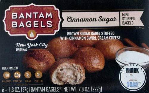Bantam Bagels Cinnamon Sugar Cream Cheese Mini Stuffed Bagels Perspective: front