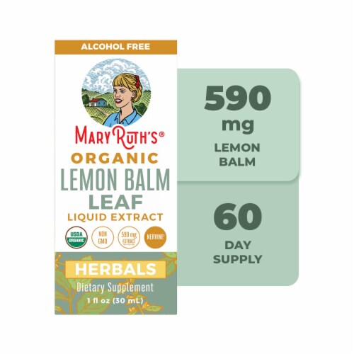 Maryruth's® Organic Lemon Balm Liquid Extract Perspective: front