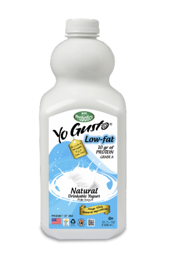 Yogusto Low-Fat Natural Drinkable Yogurt Perspective: front
