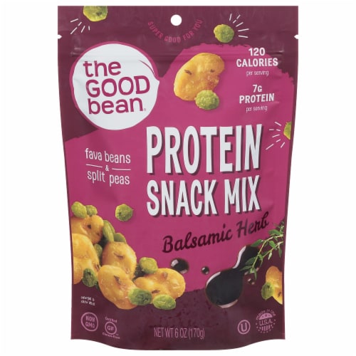 The Good Bean Balsamic Herb Crispy Favas & Peas Perspective: front