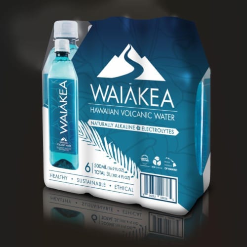 Waiakea® Hawaiian Volcanic Bottled Water Perspective: front