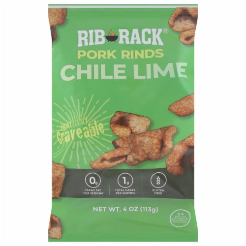 Rib Rack® Chile Lime Pork Rinds Perspective: front