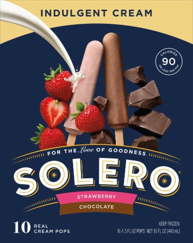 Solero® Strawberry Chocolate Cream Pops Perspective: front