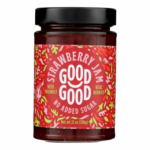 Good Good No Added Sugar Strawberry Jam Perspective: front