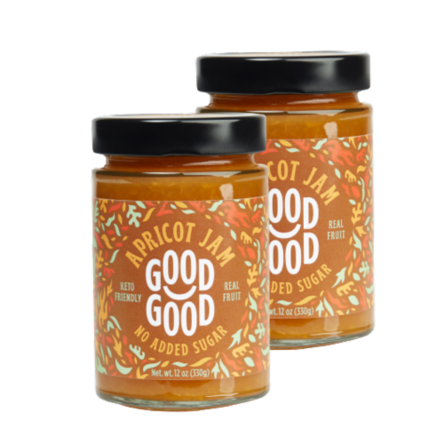 Apricot Jam 12 oz - Keto Friendly - 2 pack Perspective: front