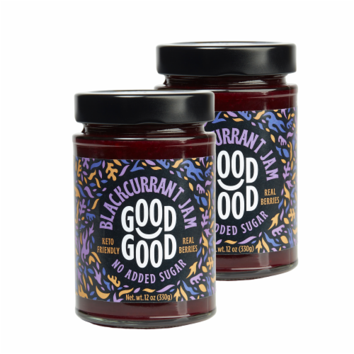 Blackcurrant Jam 12 oz - Keto Friendly - 2 pack Perspective: front