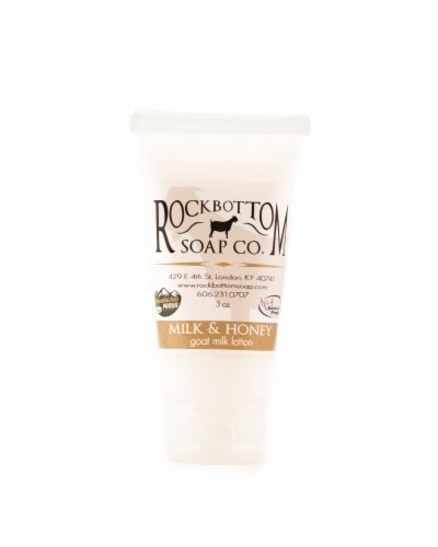 Rock Bottom Soap Co. Milk & Honey Goat Milk Lotion Perspective: front
