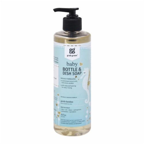 Grab Green Gentle Bamboo Baby Bottle & Dish Soap Perspective: front