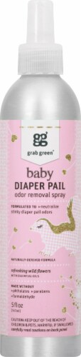 Grab Green Wild Flowers Diaper Pail Odor Removal Spray Perspective: front