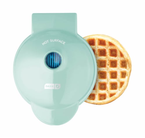 Dash 4 In. Aqua Mini Waffle Maker