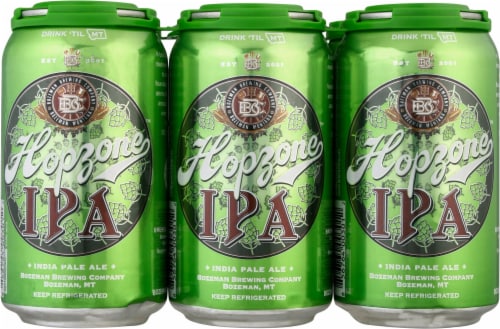 Bozeman Brewing Company Hopzone IPA Perspective: front