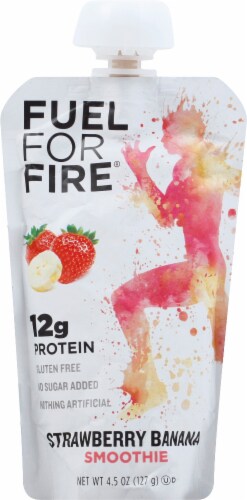 Fuel For Fire® Strawberry Banana Fruit & Protein Smoothie Perspective: front