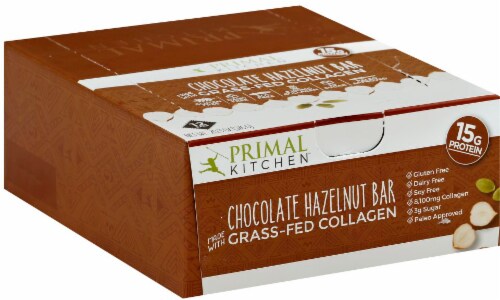 Primal Kitchen Chocolate Hazelnut Collagen Bar Perspective: front