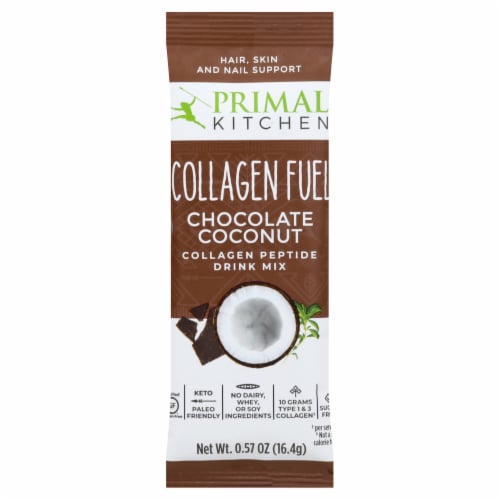 Primal Kitchen Chocolate Coconut Collagen Fuel Collagen Peptide Drink Mix Perspective: front