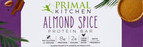 Primal Kitchen Almond Spice Protein Bar 12 Count Perspective: front