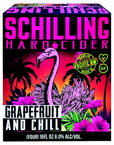 Schilling Grapefruit & Chill Hard Cider Perspective: front