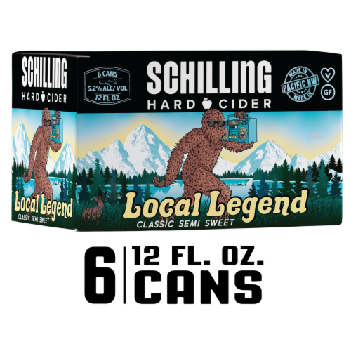 Schilling Local Legend Classic Semi-Sweet Craft Cider Perspective: front
