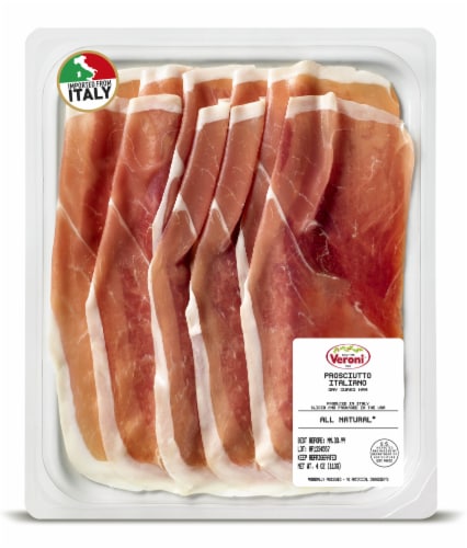 Veroni Italy Prosciutto Italiano Dry Cured Ham Perspective: front