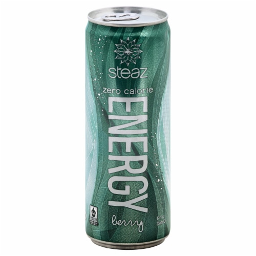 Steaz Zero Calories Berry Energy Drink Perspective: front