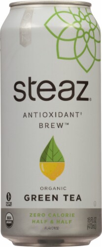 Steaz® Zero Calorie Iced Tea Half And Half Green Tea With Lemonade Perspective: front
