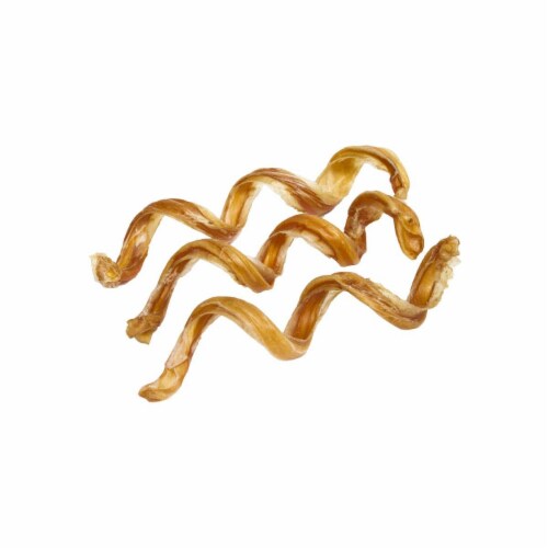JoJo Modern Pets 5 Inch-7 Inch Beef Curly Bully Stick - All Natural Dog Treats Perspective: front