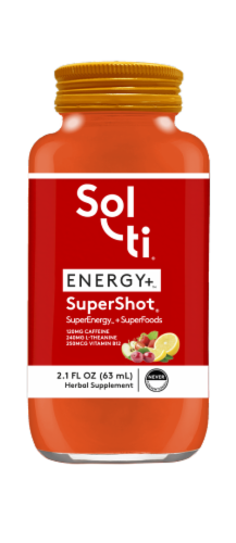 Sol-ti® Energy +™ SuperShot® Herbal Supplement Perspective: front