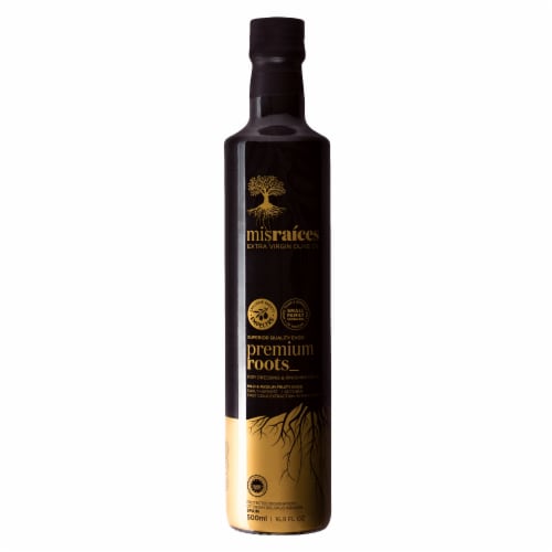 Mis Raices Premium Roots Extra Virgin Olive Oil Perspective: front
