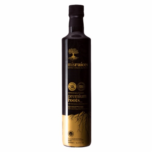 Mis Raices Premium Roots Extra Virgin Olive Oil Perspective: front