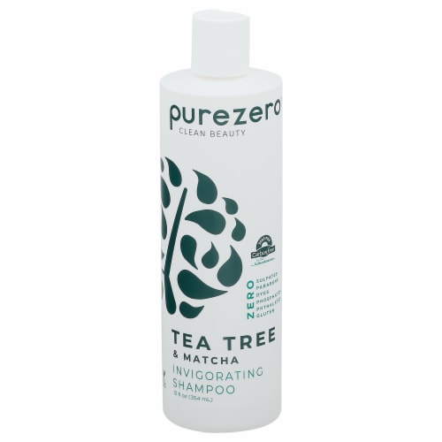Purezero® Tea Tree & Matcha Invigorating Shampoo Perspective: front