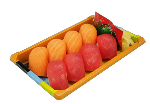 Inku Sushi Salmon & Tuna Nigiri Combo Perspective: front
