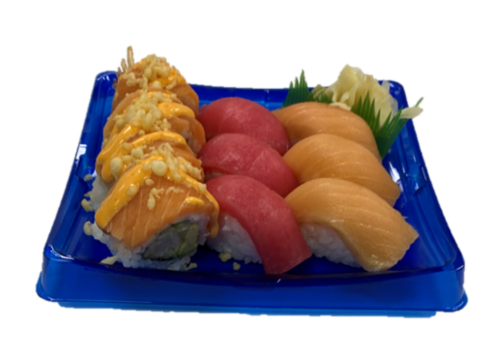 Inku Sushi Rainbow Color Bento Box Perspective: front