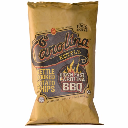1 in 6 Snacks 9023905 5 oz Bagged Carolina Down East BBQ Potato Chips – Case of 14