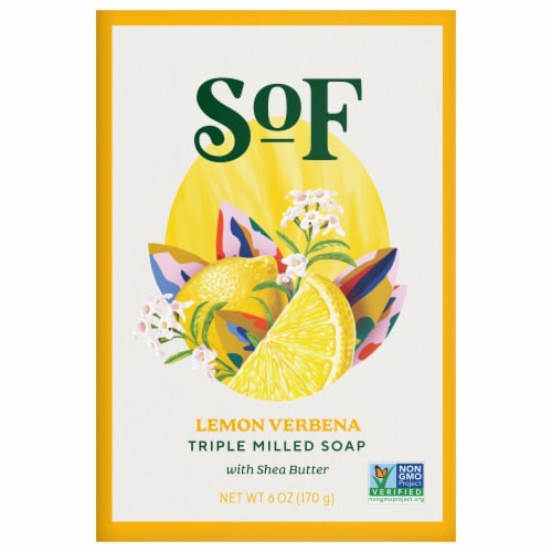 South of France Lemon Verbena Bar Soap Perspective: front