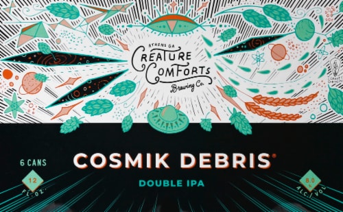 Creature Comforts Brewing Co Cosmik Debris Double IPA Perspective: front