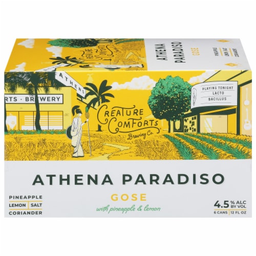Creature Comforts Brewing Co® Athena Paradiso Pineapple & Lemon Gose Perspective: front