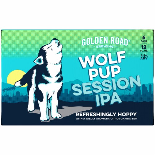 Golden Road Brewing Wolf Pup Session IPA Perspective: front