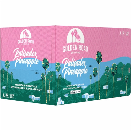 Golden Road Brewing Palisades Pineapple Wheat Ale Perspective: front
