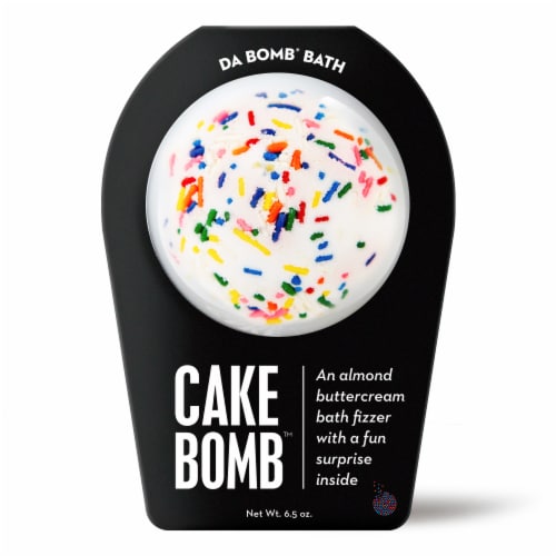 Da Bomb® Bath Almond Buttercream With Suprise Inside Cake Bomb™ Bath Fizzer Perspective: front