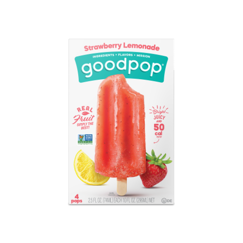 Goodpop® Strawberry Lemonade Pops Perspective: front