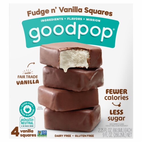 Goodpop® Dairy Free Oatmilk Fudge n' Vanilla Ice Cream Perspective: front