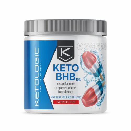 KetoLogic™ Keto BHB Patriot Pop Exogenous Ketones Perspective: front