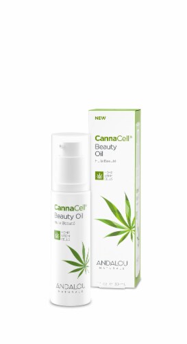 Andalou Naturals CannaCell Beauty Oil Perspective: front