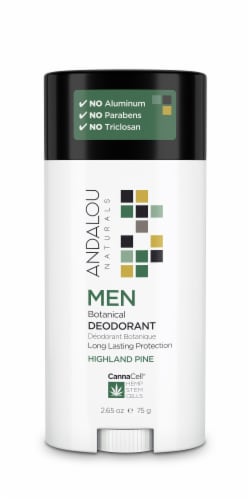 Andalou Naturals Men Highland Pine Botanical Deodorant Perspective: front
