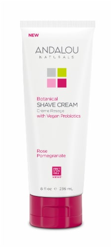 Andalou Naturals Rose Pomegranate Botanical Shave Cream Perspective: front