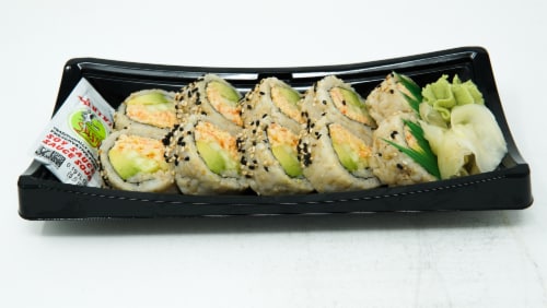 Yummi Sushi Brown Rice Spicy California Roll Perspective: front